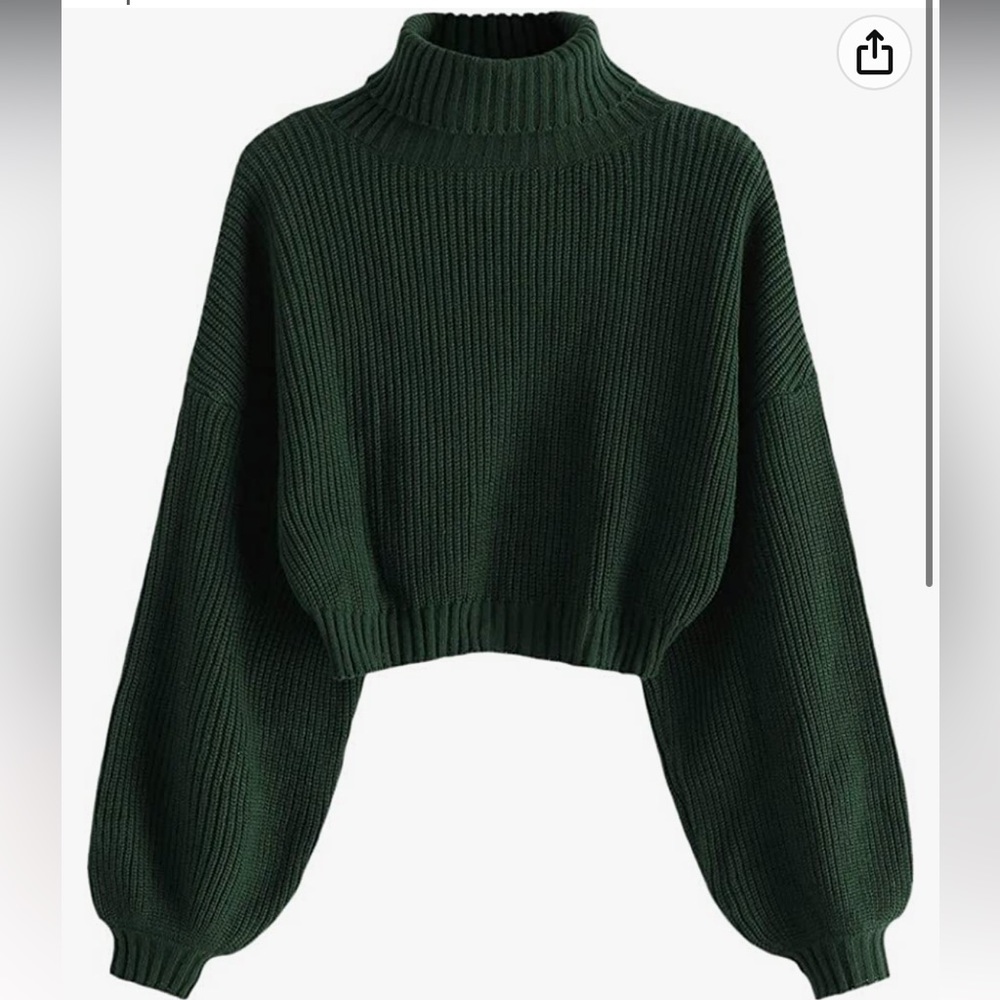 ZAFUL Women's Pullover Knitted Cropped Sweater